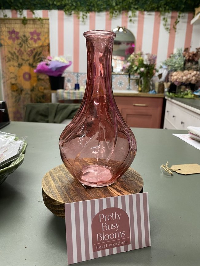 Pink Bottle Neck Vintage Vase