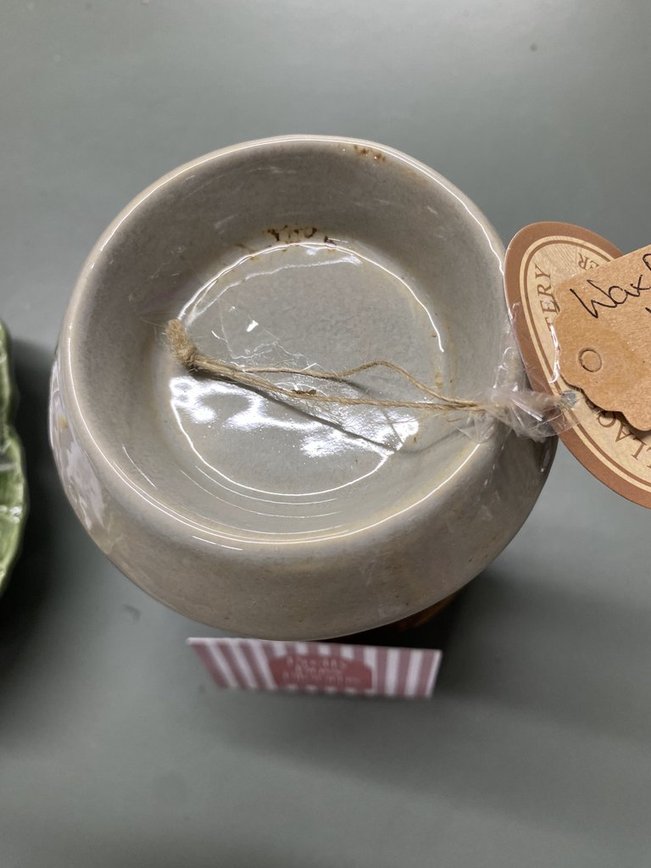 Village Pottery Round Blue Wax Melt House