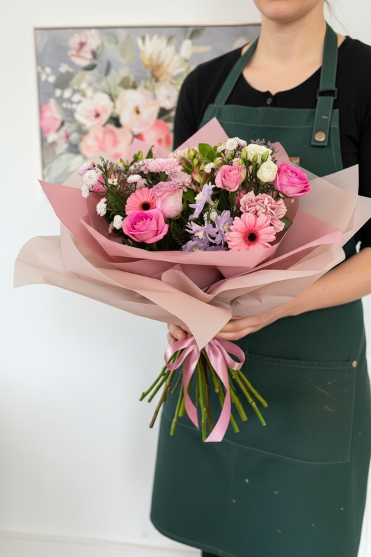 Soft Pastel Hand-Tied Bouquet