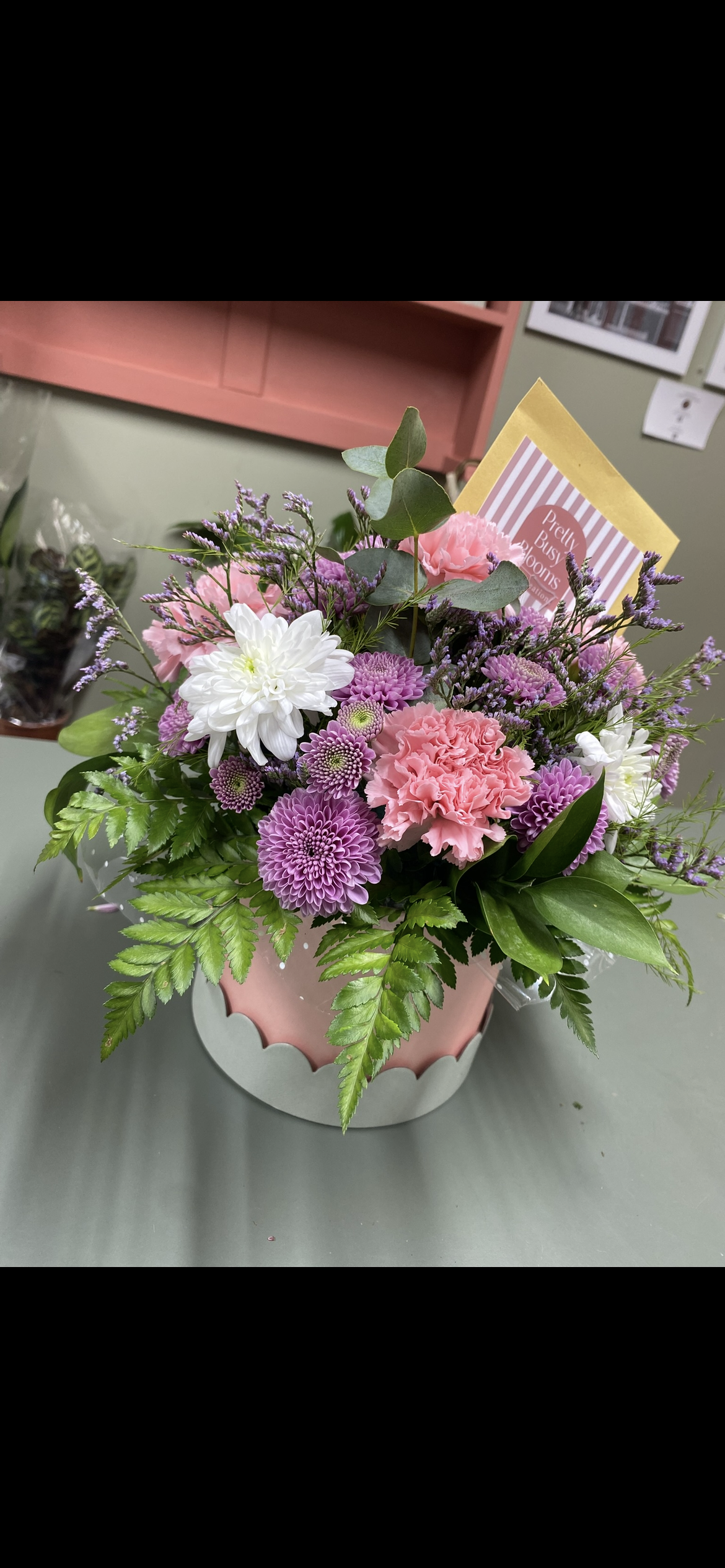 Pastel Hat Box Flowers