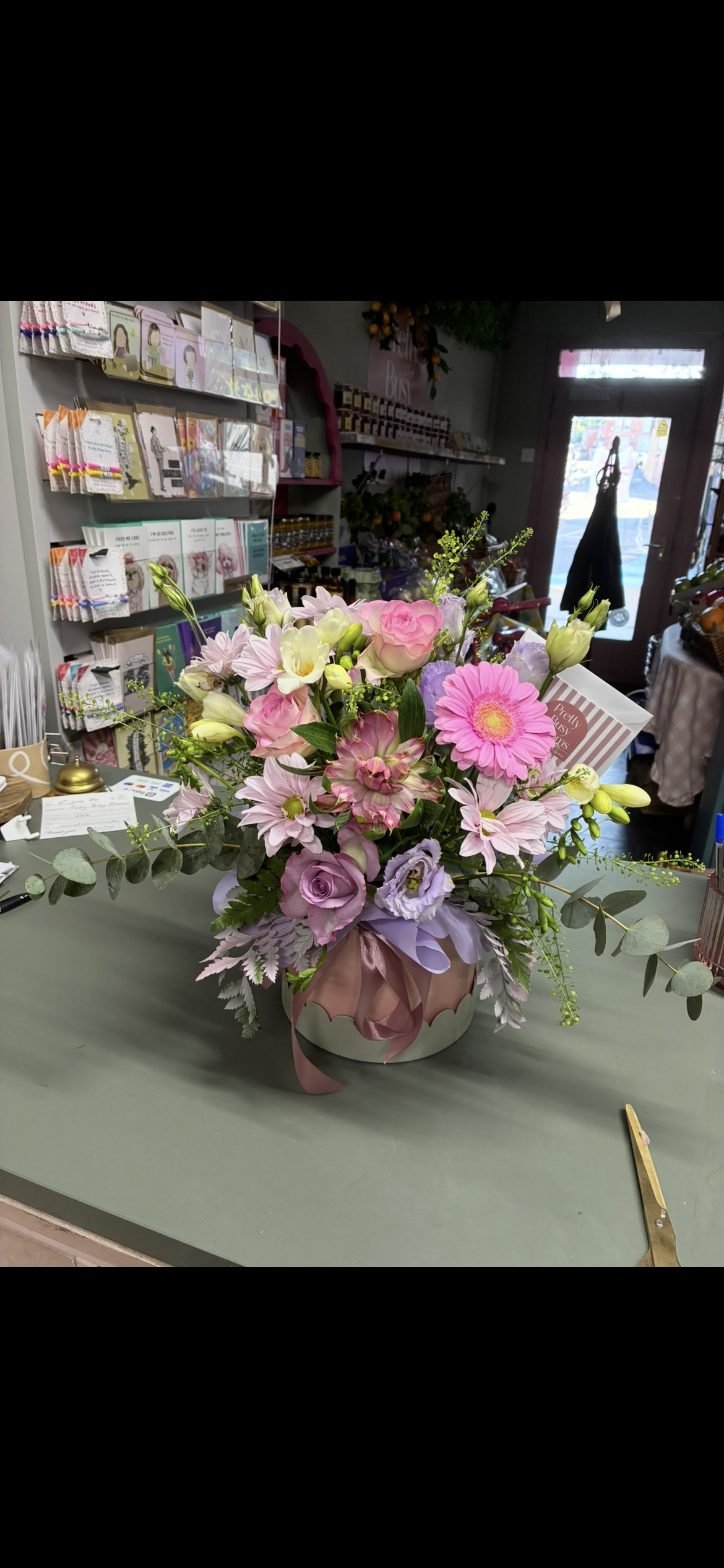 Pastel Hat Box Flowers