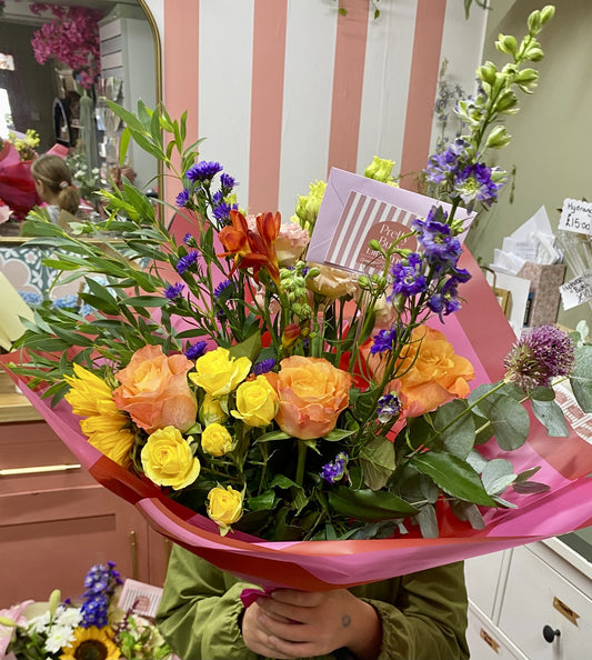 Bright and beautiful hand tied bouquet 