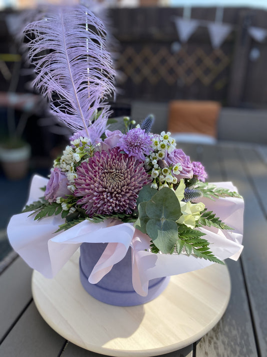 Small Hat Box Flowers