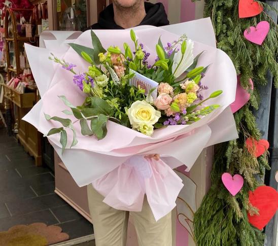 Soft Pastel Hand-Tied Bouquet