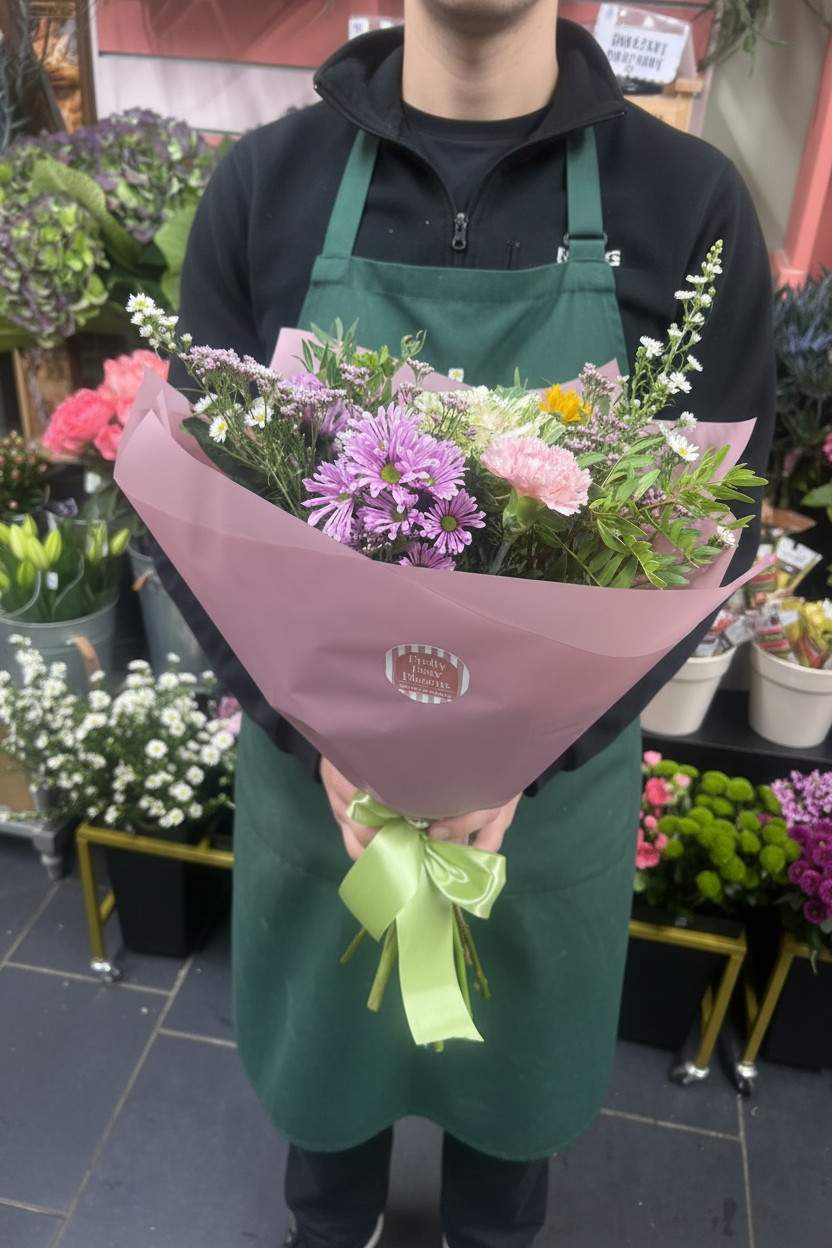 Soft Pastel Hand-Tied Bouquet