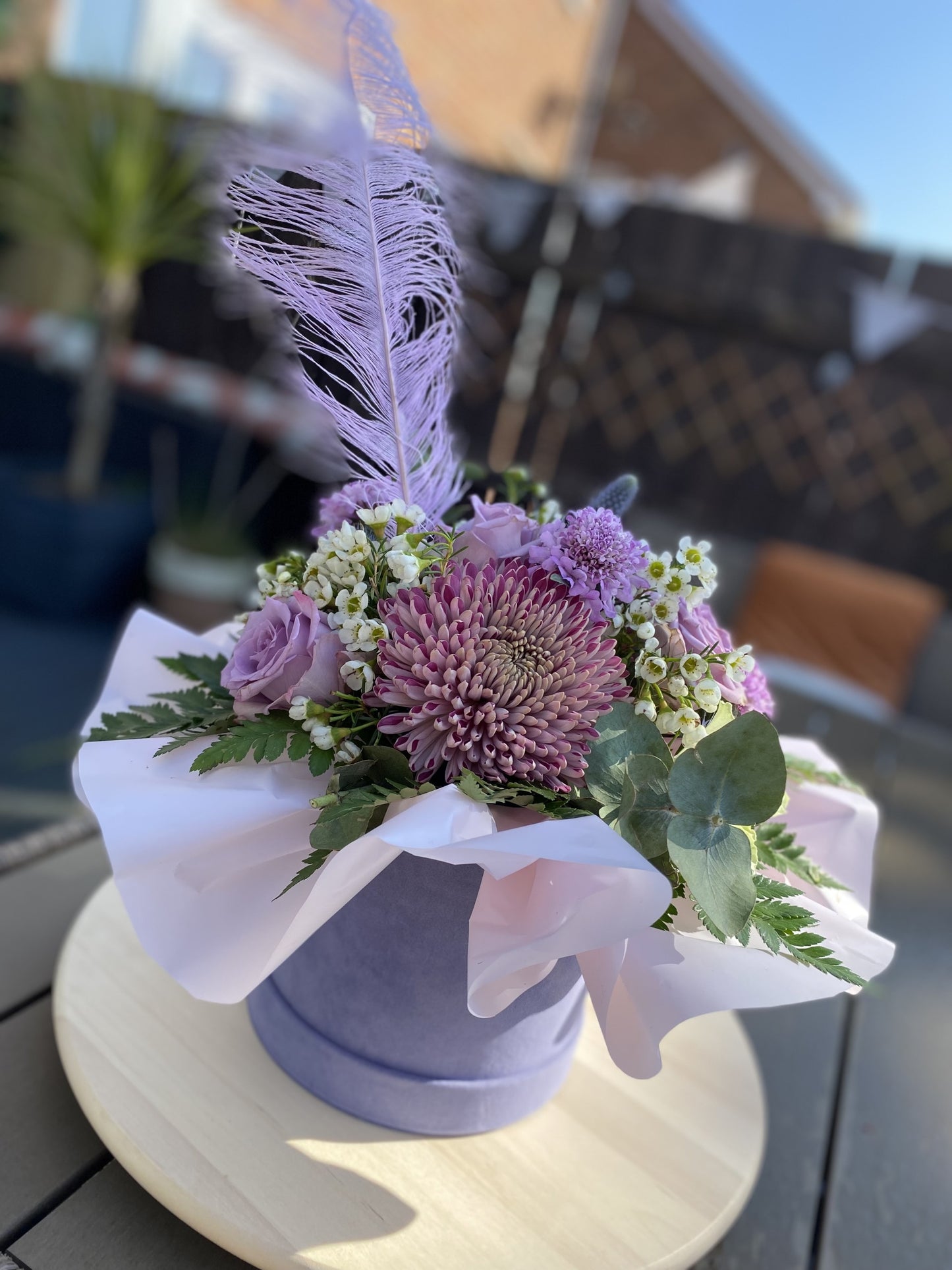 Large Hat Box Flowers