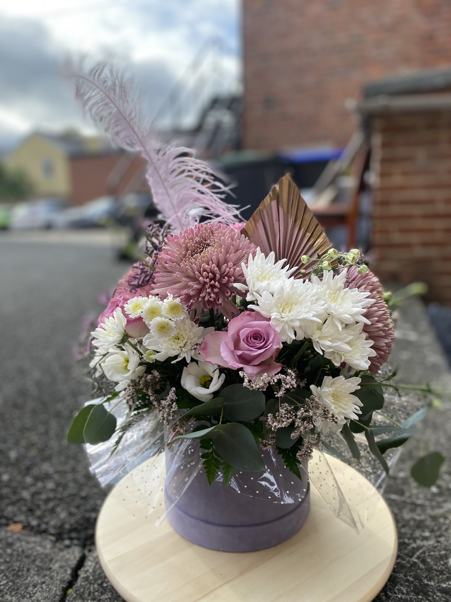 Large Hat Box Flowers