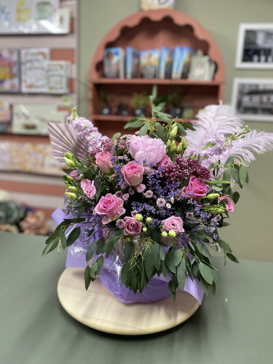 Large Hat Box Flowers